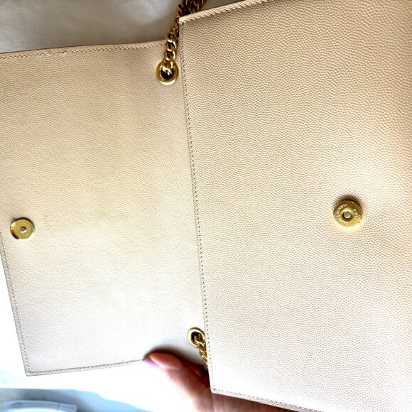 YSL Kate Medium Grain Beige Leather Gold Chain Bag - Picture 6 of 10